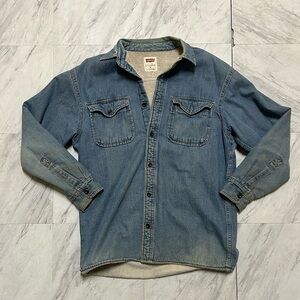 Levi's Sherpa-Lined Denim Shirt Jacket - Light Blue
